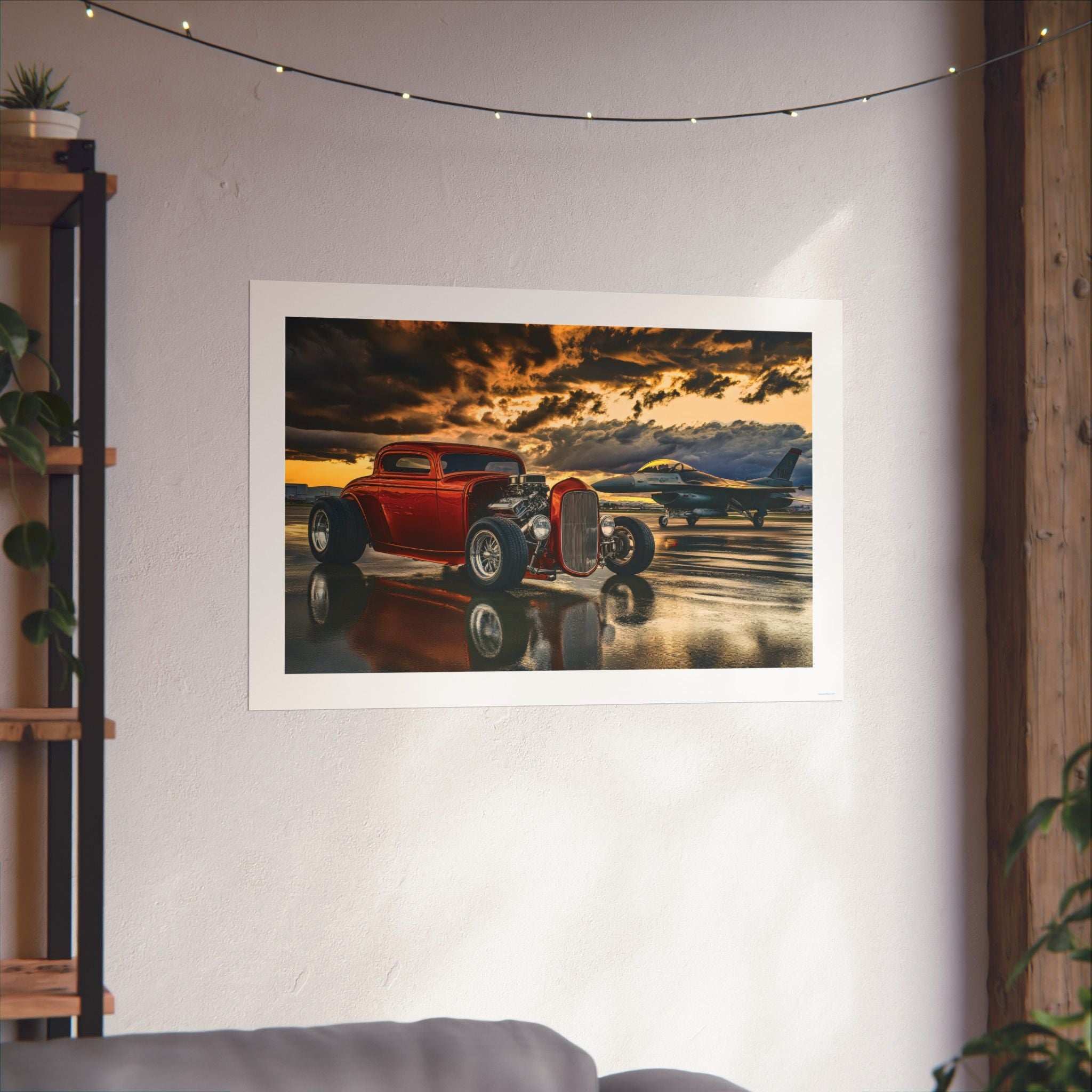 Wings & Wheels - Auto/Aviation  - Gallery Print Poster - DC0184